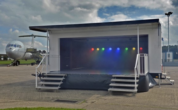 Outdoor covered staging for Hire