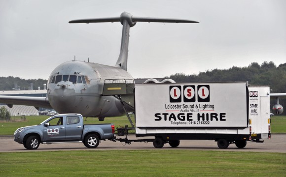 Outdoor covered staging for Hire